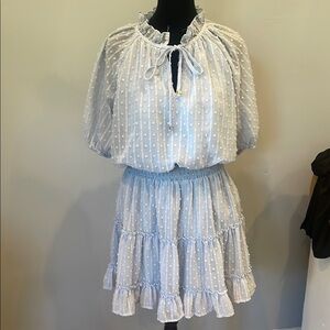 Light Blue  ruffled Dress super cute